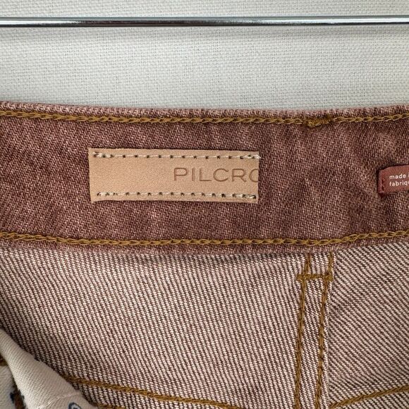 Pilcro Anthropologie Jeans Womens 26 Brown Straight Ankle‎ Ripped Denim NWT - Picture 10 of 16